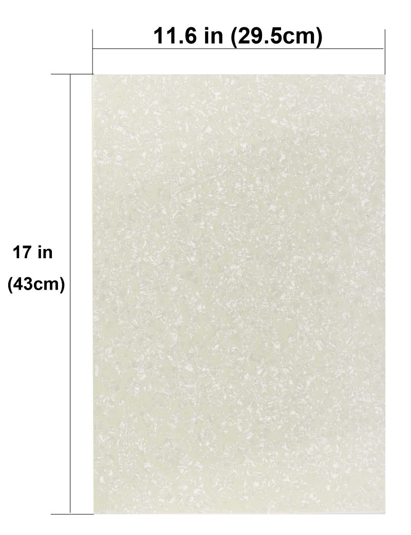 Mr.Power 11.6 x17 Inch Guitar Bass Pickguard Blank Material DIY Sheet Scratch Plate Backplate for Strat Tele Guitar Jazz P Bass (4Ply Vintage White Pearl)) - Image 2